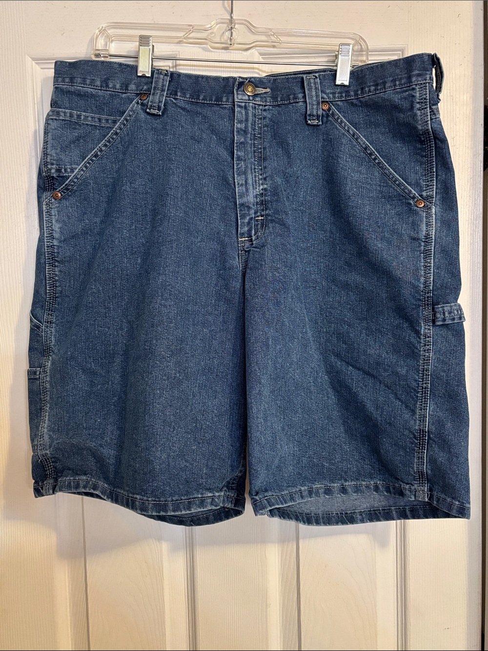 Lee Men's Dark Blue Cargo Denim Shorts
